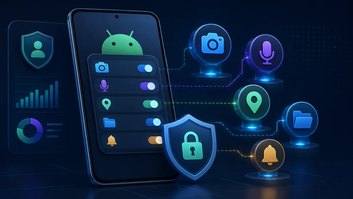 Панель разрешений приложения Android и защита приватности